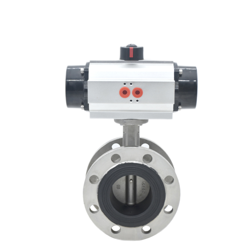 不锈钢气动法兰蝶阀